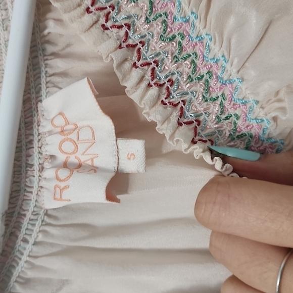 ROCOCO SAND X REVOLVE Off the Shoulder Top Cold Shoulder Boho b99 - Picture 3 of 11